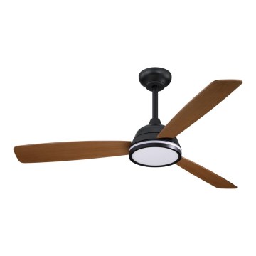 Aigostar - LED Prigušivi plafonski ventilator LED/20W/230V 2700-6500K 132cm braon + Daljinski upravljač