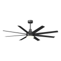 Aigostar - LED Prigušivi plafonski ventilator LED/24W/230V 2700-6500K 165cm crno + Daljinski upravljač