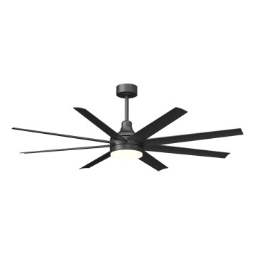 Aigostar - LED Prigušivi plafonski ventilator LED/24W/230V 2700-6500K 165cm crno + Daljinski upravljač