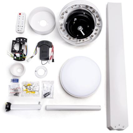 Aigostar - LED Prigušivi plafonski ventilator LED/24W/230V 2700-6500K pr. 165 cm + Daljinski upravljač bela