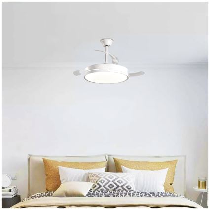 Aigostar - LED Prigušivi plafonski ventilator LED/36W/230V 2700-6500K pr. 107 cm + Daljinski upravljač bela