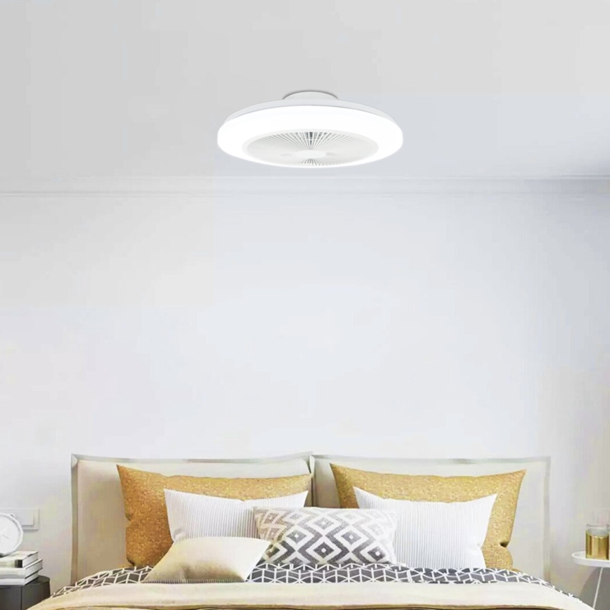 Aigostar - LED Prigušivi plafonski ventilator LED/40W/230V 2700-6500K pr. 48 cm + Daljinski upravljač bela