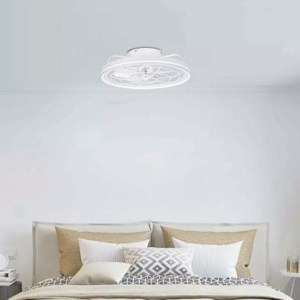 Aigostar - LED Prigušivi plafonski ventilator LED/40W/230V 2700-6500K pr. 48 cm + Daljinski upravljač bela
