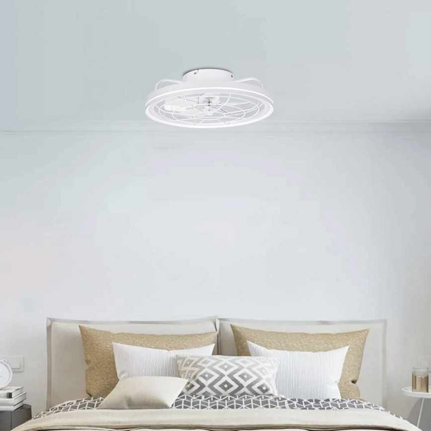 Aigostar - LED Prigušivi plafonski ventilator LED/40W/230V 2700-6500K pr. 48 cm + Daljinski upravljač bela