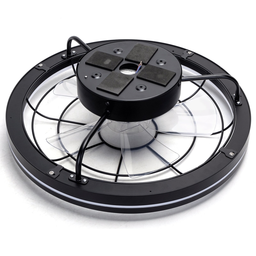 Aigostar - LED Prigušivi plafonski ventilator LED/40W/230V 2700-6500K pr. 48 cm + Daljinski upravljač crno
