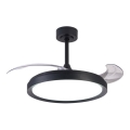 Aigostar - LED Prigušivi plafonski ventilator LED/50W/230V 2700-6500K 106cm crno + Daljinski upravljač