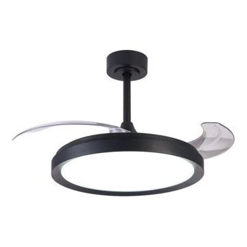 Aigostar - LED Prigušivi plafonski ventilator LED/50W/230V 2700-6500K 106cm crno + Daljinski upravljač