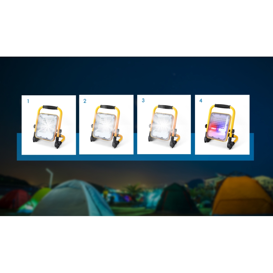 Aigostar - LED Prigušivi punjivi reflektor LED/100W/5V 6500K IP65 15000 mAh