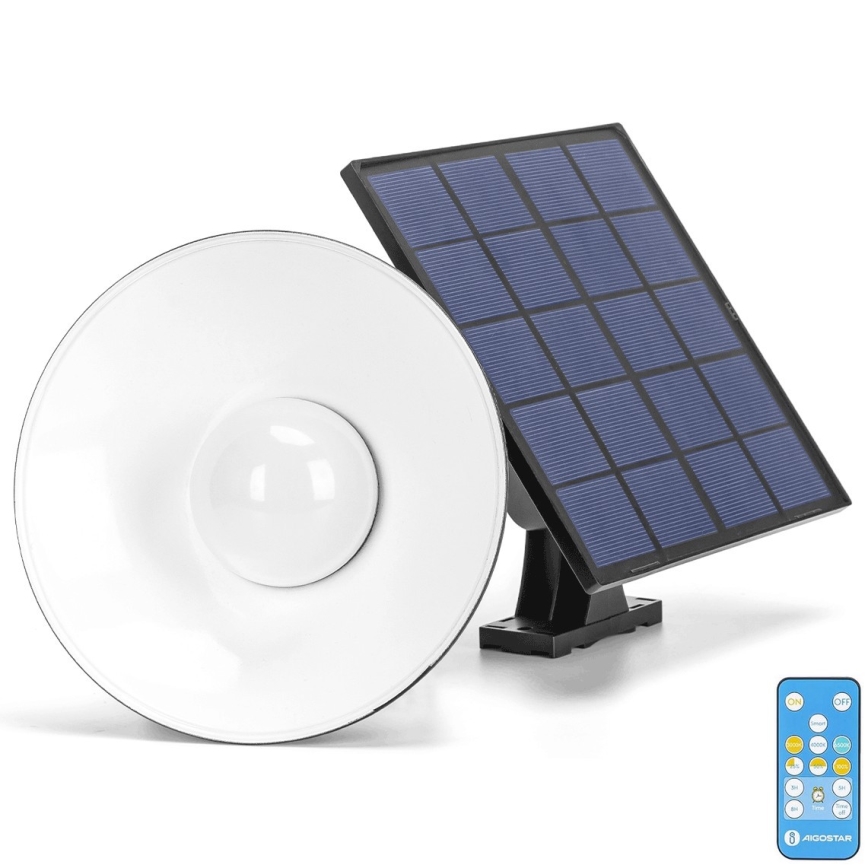 Aigostar - LED Prigušivi solarni luster na sajli LED/3,2V 3000K/4000K/6500K IP65 + Daljinski upravljač
