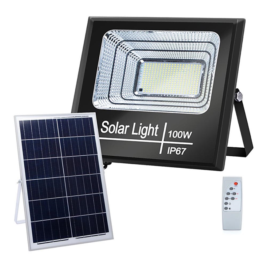 Aigostar - LED Prigušivi solarni reflektor LED/100W/3,2V IP67 2000 mAh + Daljinski upravljač