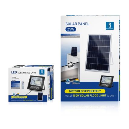 Aigostar - LED Prigušivi solarni reflektor LED/100W/3,2V IP67 2000 mAh + Daljinski upravljač