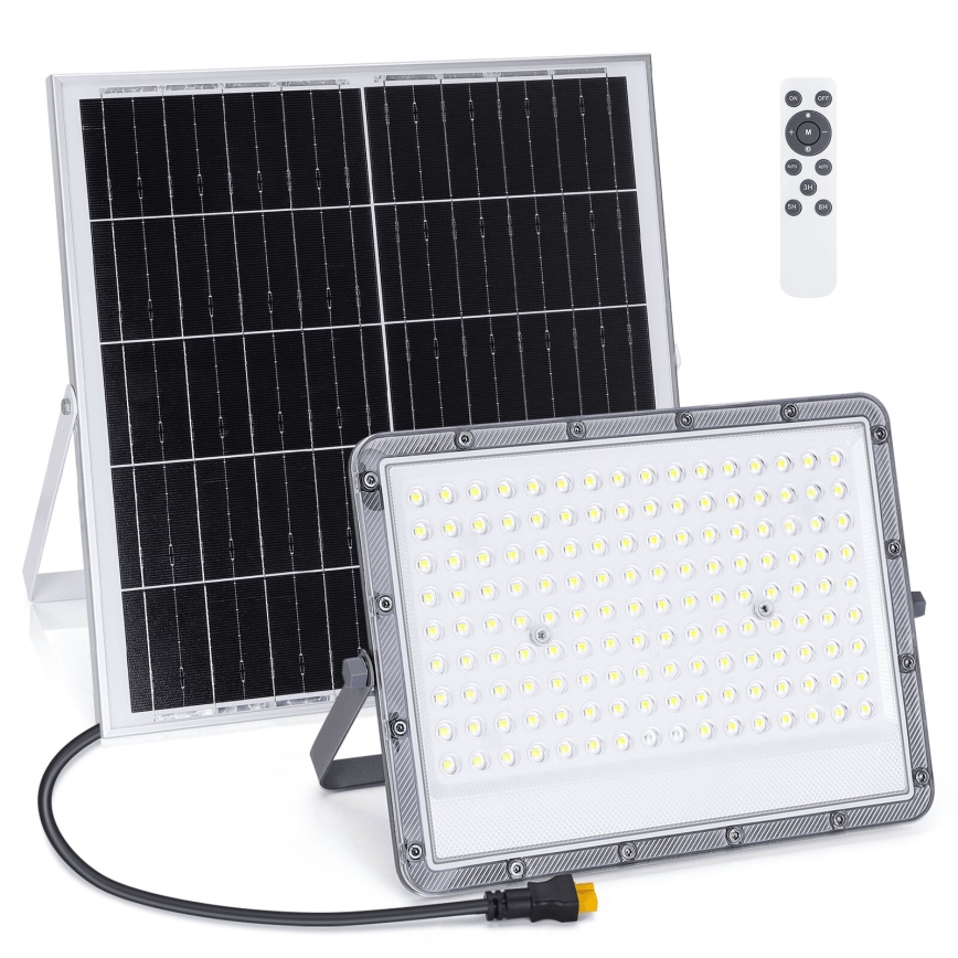 Aigostar - LED Prigušivi solarni reflektor LED/200W/3,2V IP65 + Daljinski upravljač