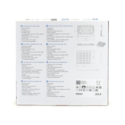 Aigostar - LED Prigušivi solarni reflektor LED/200W/3,2V IP65 + Daljinski upravljač