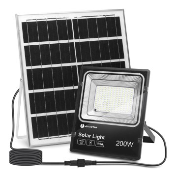 Aigostar - LED Prigušivi solarni reflektor LED/200W/3,2V IP66 + Daljinski upravljač
