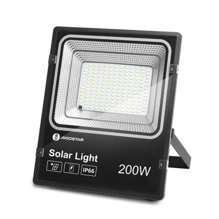Aigostar - LED Prigušivi solarni reflektor LED/200W/3,2V IP66 + Daljinski upravljač