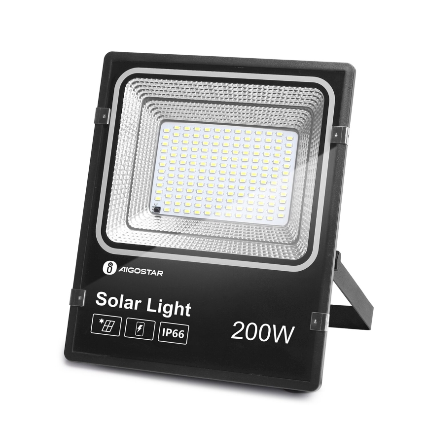 Aigostar - LED Prigušivi solarni reflektor LED/200W/3,2V IP66 + Daljinski upravljač