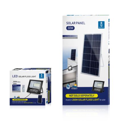 Aigostar - LED Prigušivi solarni reflektor LED/200W/3,2V IP67 25000 mAh + Daljinski upravljač