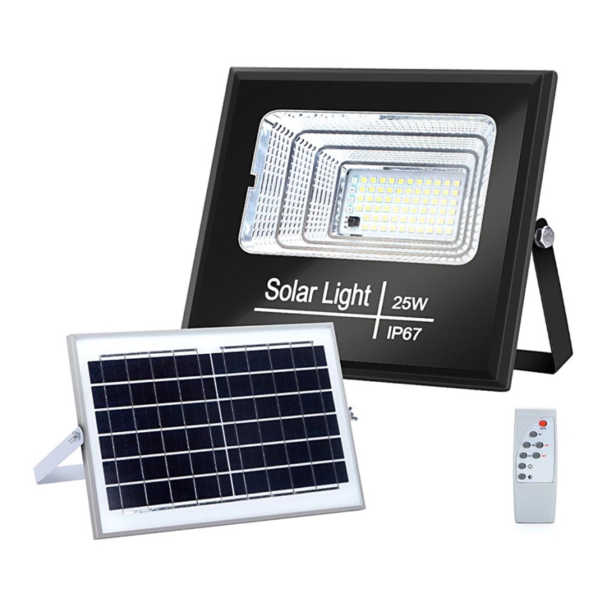 Aigostar - LED Prigušivi solarni reflektor LED/25W/3,2V IP67 5000 mAh + Daljinski upravljač