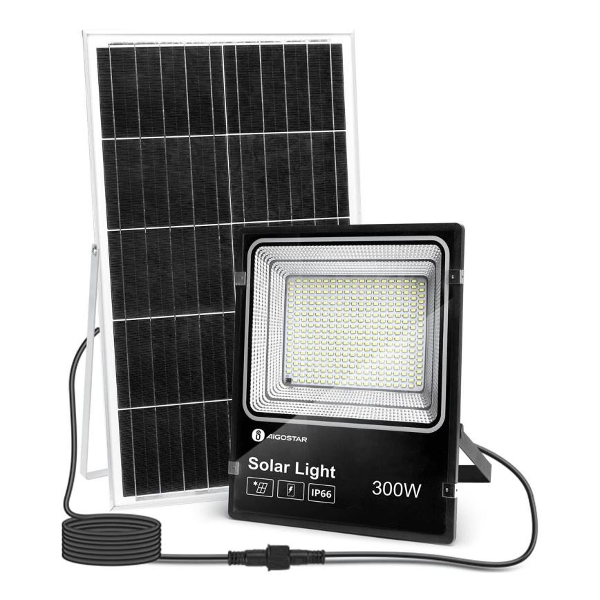 Aigostar - LED Prigušivi solarni reflektor LED/300W/3,2V IP66 + Daljinski upravljač