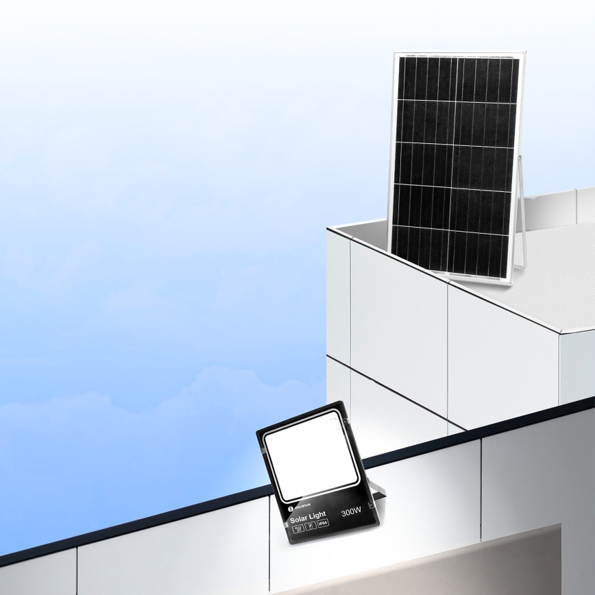 Aigostar - LED Prigušivi solarni reflektor LED/300W/3,2V IP66 + Daljinski upravljač