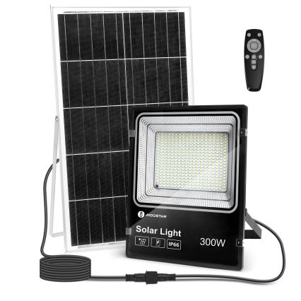 Aigostar - LED Prigušivi solarni reflektor LED/300W/3,2V IP66 + Daljinski upravljač
