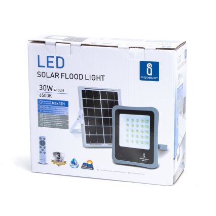 Aigostar - LED Prigušivi solarni reflektor LED/30W/3,2V 20000 mAh IP67 + Daljinski upravljač