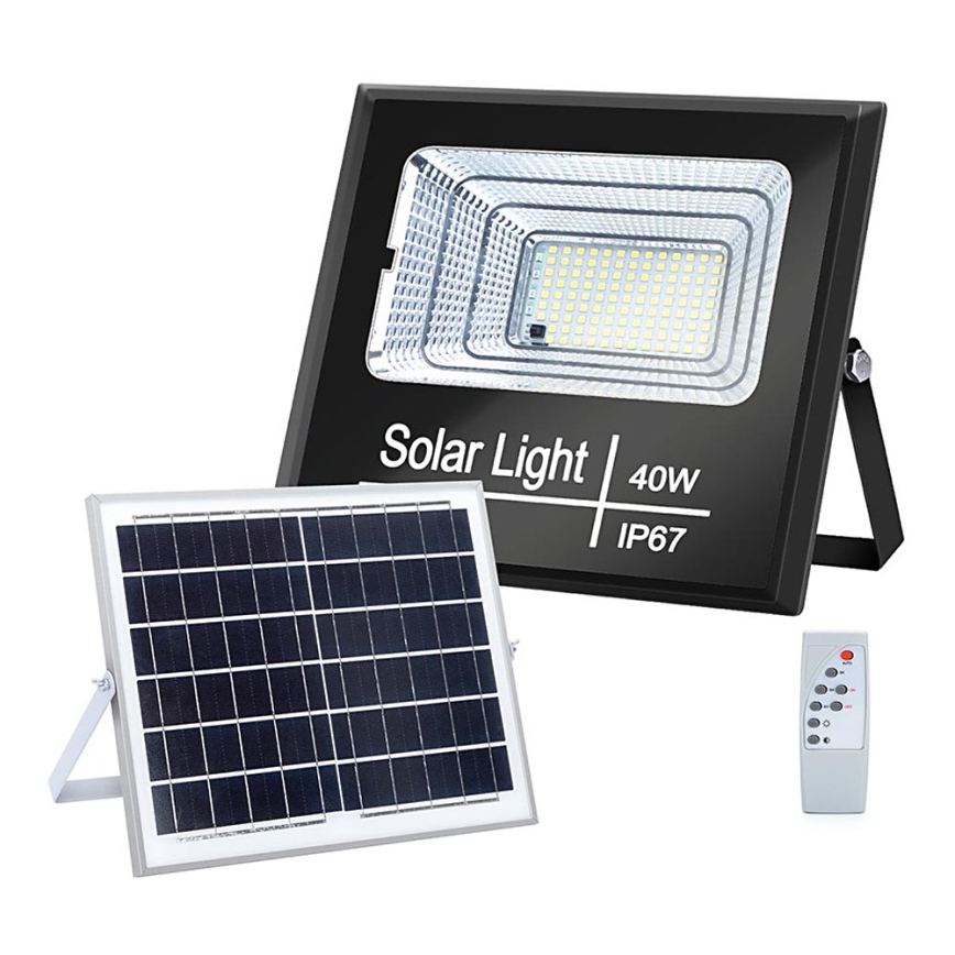 Aigostar - LED Prigušivi solarni reflektor LED/40W/3,2V IP67 2000 mAh + Daljinski upravljač