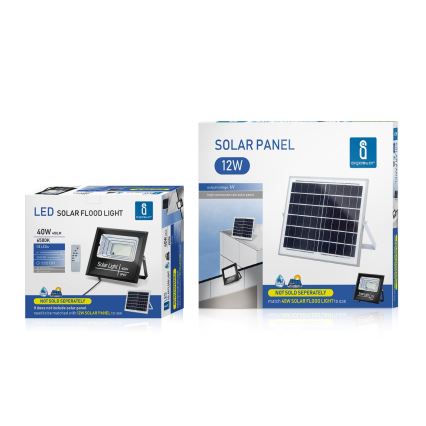 Aigostar - LED Prigušivi solarni reflektor LED/40W/3,2V IP67 2000 mAh + Daljinski upravljač