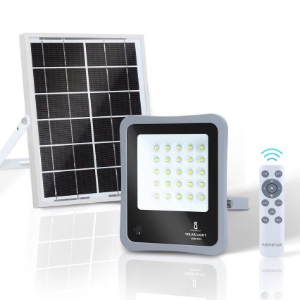 Aigostar - LED Prigušivi solarni reflektor LED/50W/3,2V IP65 6000 mAh + Daljinski upravljač