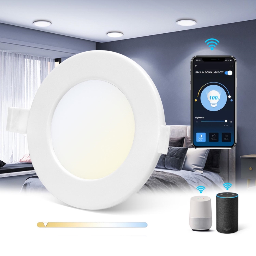 Aigostar - LED Prigušivo ugradbeno svetlo 6W/230V pr. 11,5 cm Wi-Fi