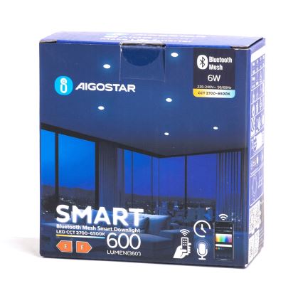 Aigostar - LED Prigušivo ugradbeno svetlo MESH LED/6W/230V 2700-6500K bela