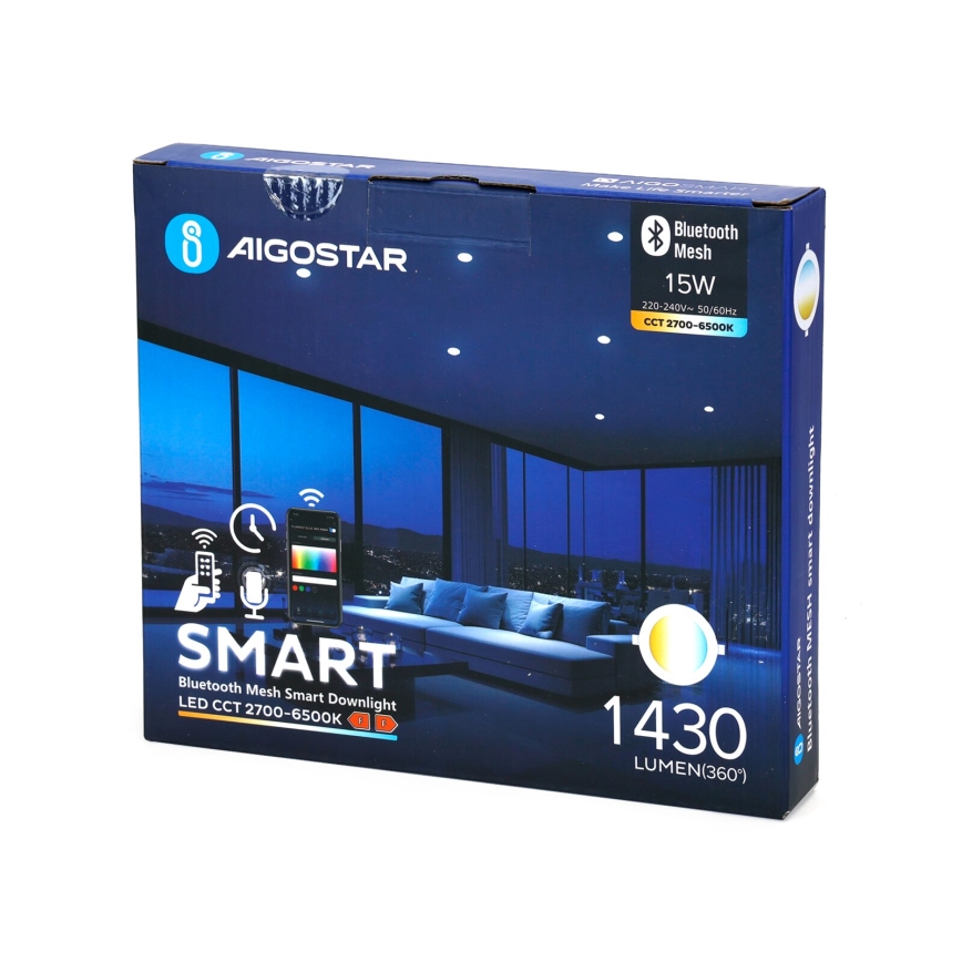 Aigostar - LED Prigušivo ugradbeno svetlo MESH LED/15W/230V 2700-6500K pr. 17 cm