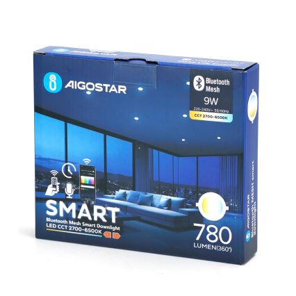 Aigostar - LED Prigušivo ugradbeno svetlo MESH LED/9W/230V 2700-6500K pr. 14,5 cm