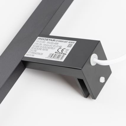 Aigostar - LED rasveta za ogledalo u kupatilu LED/8W/230V 4000K 40 cm IP44 crno
