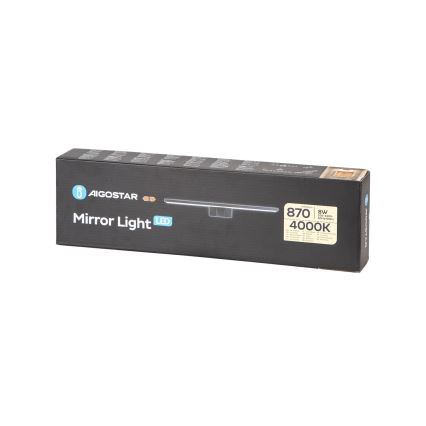 Aigostar - LED rasveta za ogledalo u kupatilu LED/8W/230V 4000K 40 cm IP44 crno