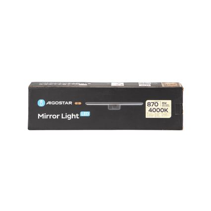 Aigostar - LED rasveta za ogledalo u kupatilu LED/8W/230V 4000K 40 cm IP44 crno