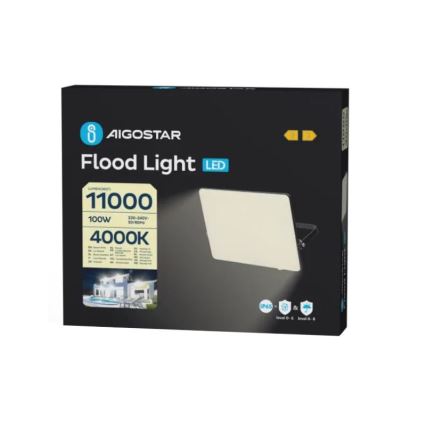 Aigostar - LED Reflektor LED/100W/230V 4000K IP65 crno