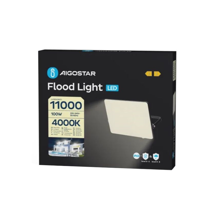 Aigostar - LED Reflektor LED/100W/230V 4000K IP65 crno