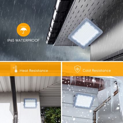 Aigostar - LED Reflektor LED/100W/230V sivo 4000K IP65
