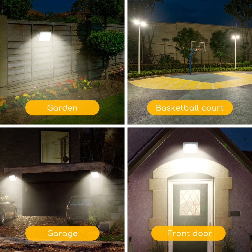 Aigostar - LED Reflektor LED/100W/230V sivo 4000K IP65
