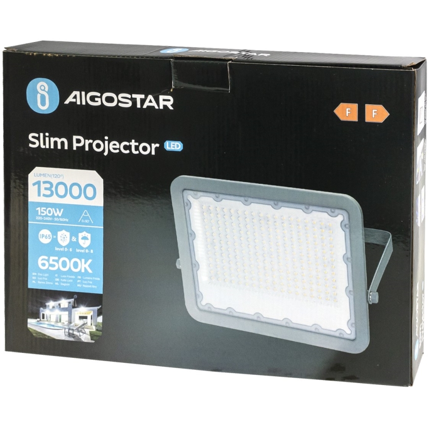Aigostar - LED Reflektor LED/150W/230V sivo 6500K IP65