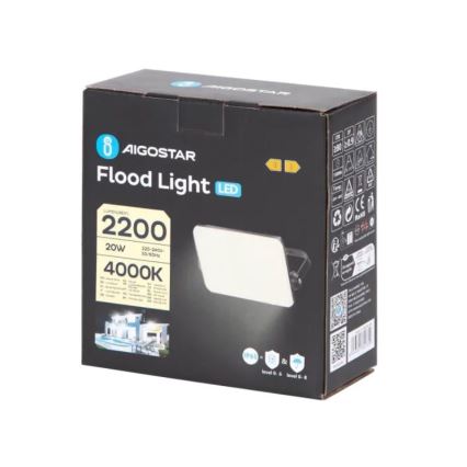 Aigostar - LED Reflektor LED/20W/230V 4000K IP65 crno
