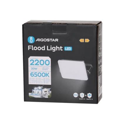 Aigostar - LED Reflektor LED/20W/230V 6500K IP65 crno
