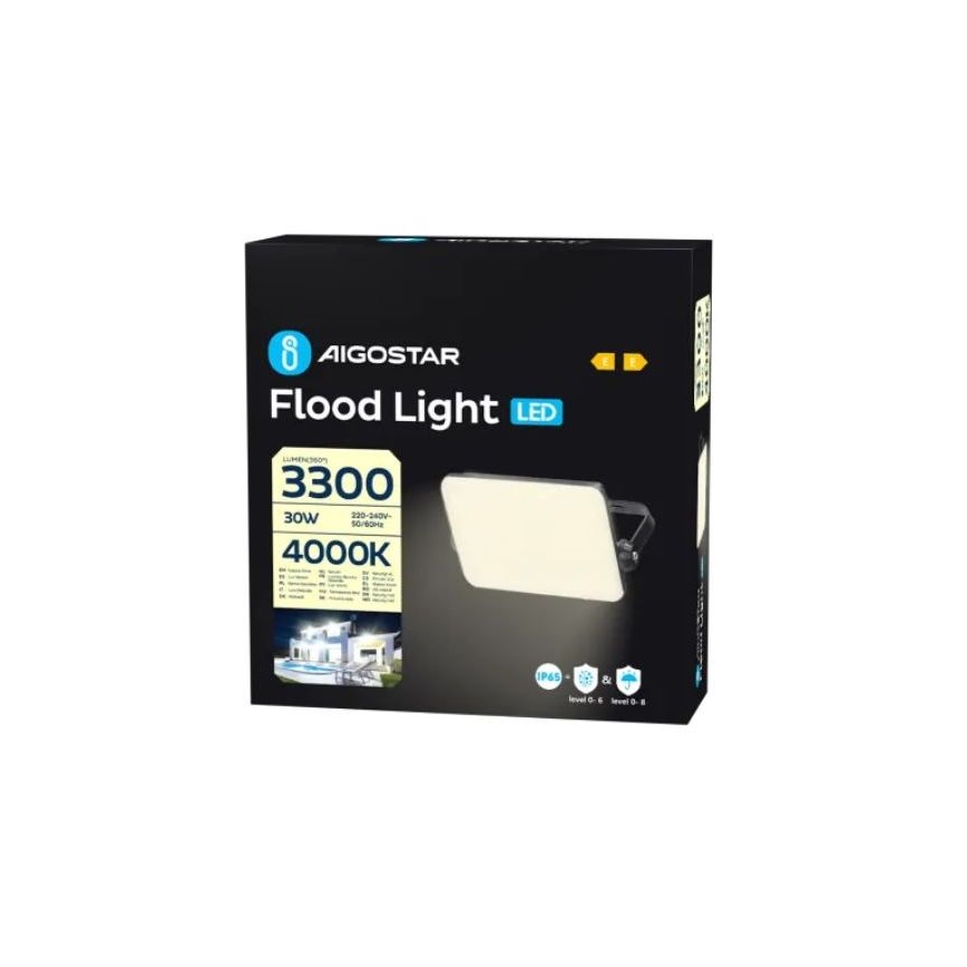 Aigostar - LED Reflektor LED/30W/230V 4000K IP65 crno