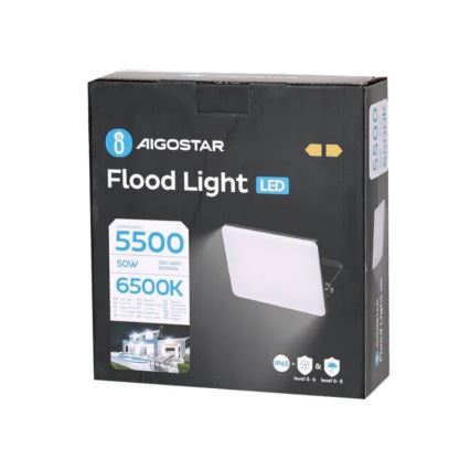 Aigostar - LED Reflektor LED/50W/230V 6500K IP65 crno