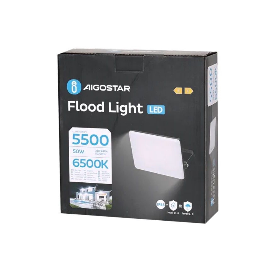 Aigostar - LED Reflektor LED/50W/230V 6500K IP65 crno