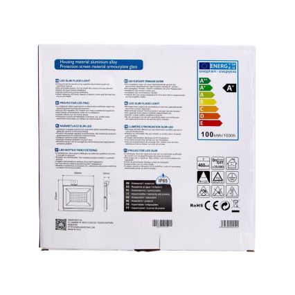 Aigostar - LED reflektor sa senzorom LED/100W/230V 6400K IP65 bela