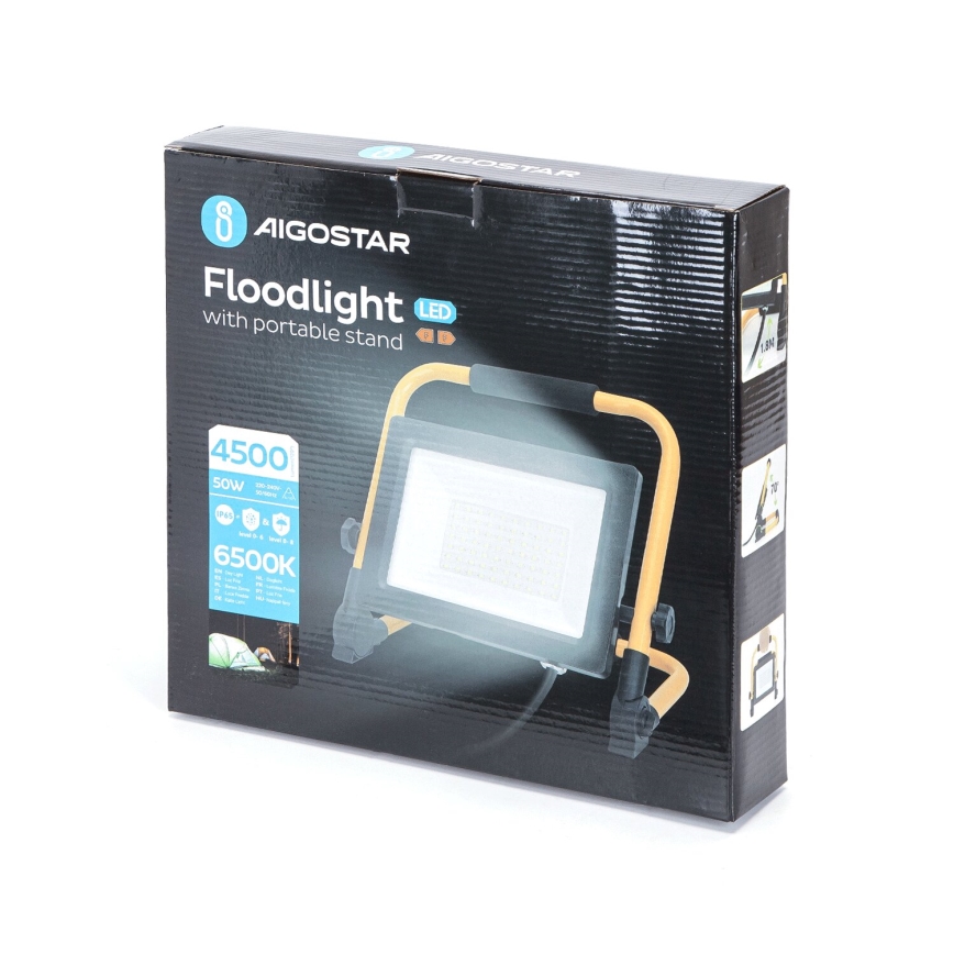 Aigostar - LED Reflektor sa stalkom LED/50W/230V 6500K IP65