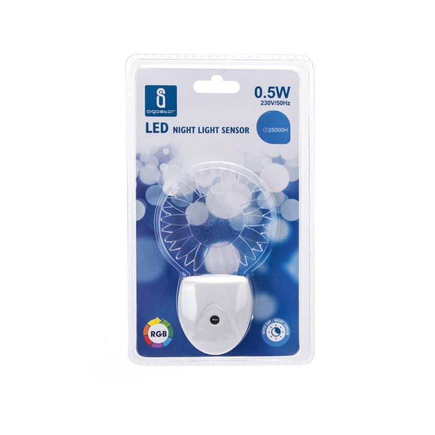 Aigostar - LED RGB Noćno svetlo sa senzorom LED/0,5W/230V sunce