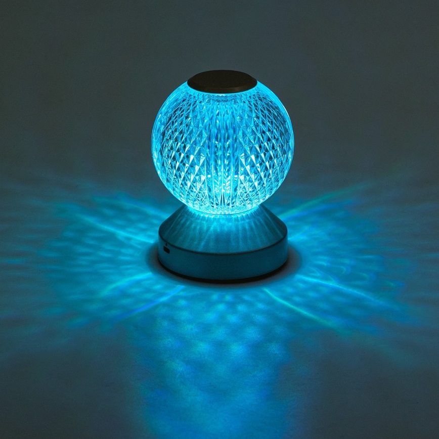 Aigostar - LED RGB Prigušiva punjiva stona lampa LED/1W/5V 1800mAh 13,5 cm + Daljinski upravljač